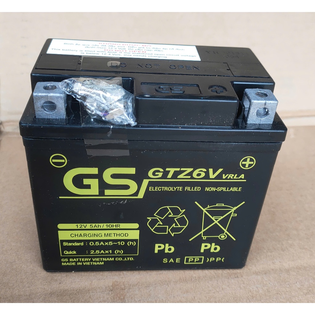 Pin ắc quy GS GTZ6V dùng cho xe PCX, Vision, Lead 125, Sh Mode, SH 125/150, Airblade 125, Winner