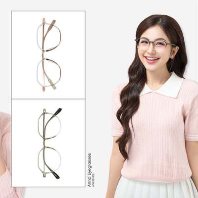 Gọng Kính Thời Trang Nam Nữ ANNA Dáng Tròn Chất Liệu Kim Loại Cao Cấp AN228181