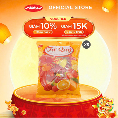 Combo Kẹo Cứng Tứ Quý Bibica 70g