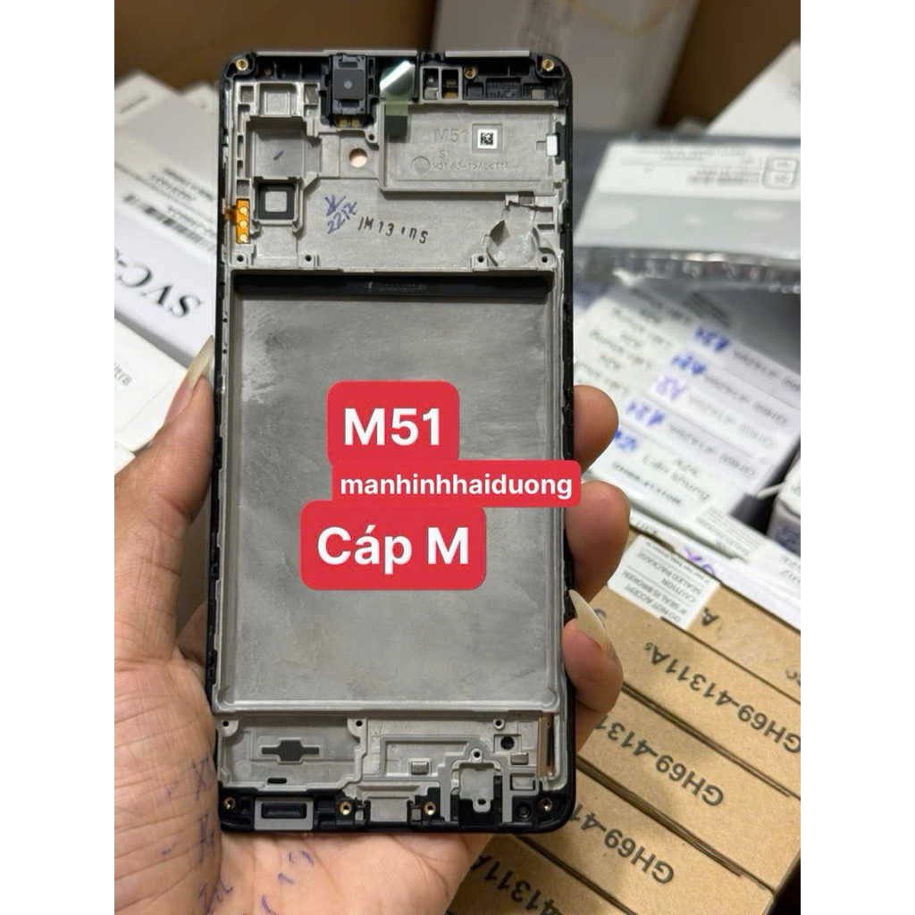 Màn hình Samsung M51 new khung ( SEV - cáp M )