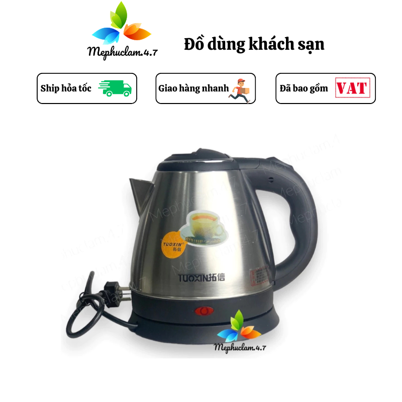 Ấm siêu tốc cho khách sạn, homestay, villa,...Mephuclam.4,7