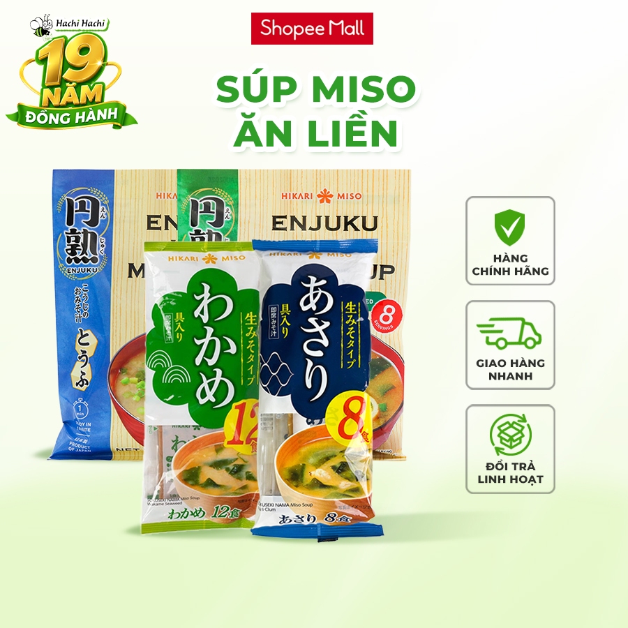 Súp Miso ăn liền Hikari Miso nhiều vị  - Hachi Hachi Japan Shop