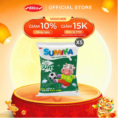 Combo 5 Kẹo Mềm Sumika Sữa Bibica 70g
