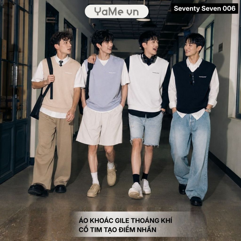 Áo Khoác Gile Nam Vải Thoáng Khí Seventy Seven 006 Dáng Rộng Rãi F4 23197 |YaMe|