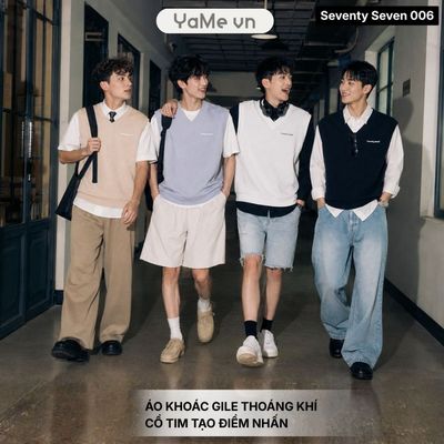 Áo Khoác Gile Nam Vải Thoáng Khí Seventy Seven 006 Dáng Rộng Rãi F4 23197 |YaMe|