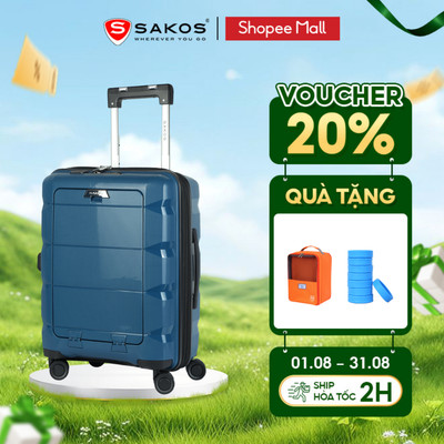 Vali Kéo Nhựa Du Lịch SAKOS CAPOLA Z22 Size S (20 inch) Khóa TSA Nhựa PP Chống Vỡ Tốt Siêu Đàn Hồi