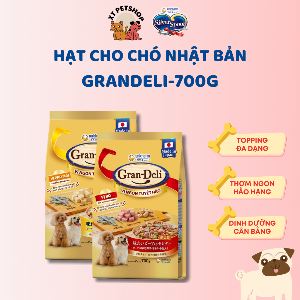 Hạt Cho Chó Nhật Bản Gran Deli Dinh Dưỡng Cân Bằng - 700G