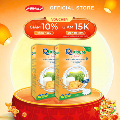 (Bao Bì Mới) Bánh Quy Quasure Light Bibica 210g, Thực Phẩm Cho Người Ăn Kiêng, Tiểu Đường