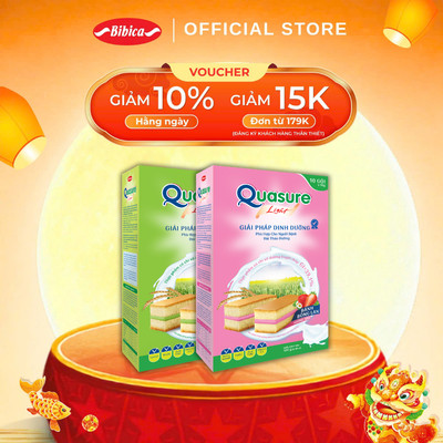 Combo Bánh Bông Lan Quasure Light Bibica 180g