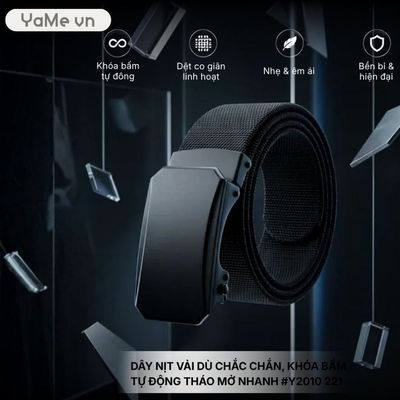 Dây Nịt Vải Dù Chắc Chắn, Khóa Bấm Tự Động Tháo Mở Nhanh #Y2010 221 25027 |YaMe|