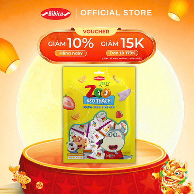 Thạch Dừa Zoo - Soda Trái Cây Bibica các loại 300g/990g