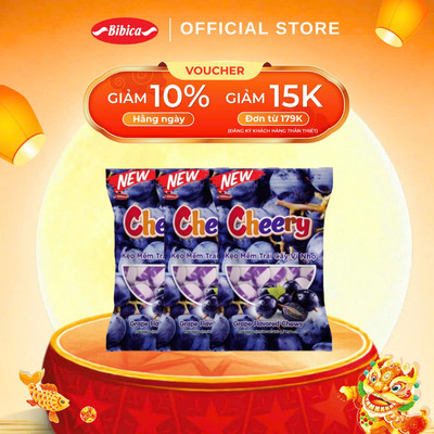 Combo Kẹo Mềm Trái cây Cheery Bibica 140g
