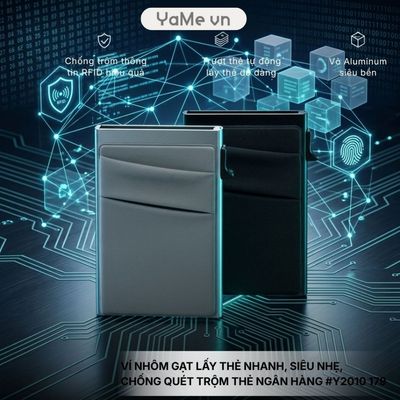 Ví Nhôm Gạt Lấy Thẻ Nhanh, Siêu Nhẹ, Chống Quét Trộm Thẻ Ngân Hàng #Y2010 179 25028 |YaMe|