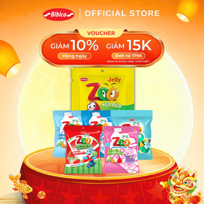(Fruity combo) Kẹo Dẻo Trái Cây Mix Vị Zoo, 10 Kẹo Dưa Hấu, 10 Kem Tuyết 24g, 2 Kẹo Dẻo Áo Dầu 100g