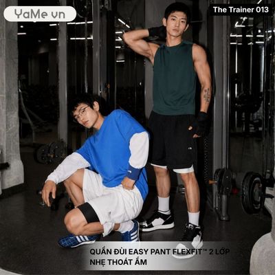 Quần Đùi Thể Thao Nam 2 Lớp FlexFit™ Nhẹ Thoát Ẩm The Trainer 013 Dáng Thể Thao F1 24101 |YaMe|