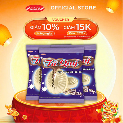 Combo 3  Kẹo Tứ Quý Bạc Hà Sữa Nhân Socola Bibica 100g