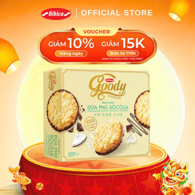Bánh Cookies Bibica Goody Premium 228g Nhiều Vị Thơm Ngon Cao Cấp, Hộp Quà Tặng