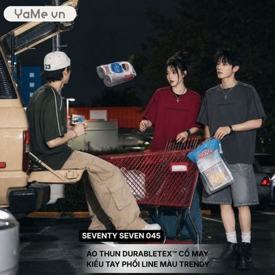 Áo Thun Nam DurableTex™ Vải Thun Gân Dày Khỏe Khoắn Seventy Seven 045 Dáng Ôm Vừa F2 23545 |YaMe|