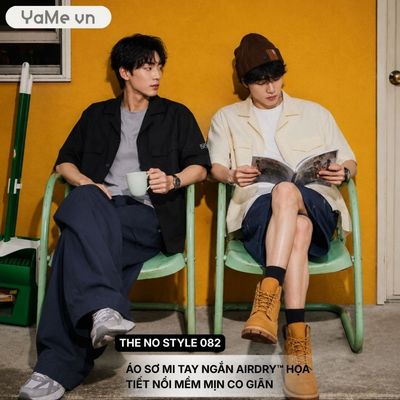 Áo Sơ Mi Nam Tay Ngắn Vải 3D AirDry™ Co Giãn Mềm Mịn Họa The No Style 082 Dáng Vừa Vặn F3 23522 |YaMe|