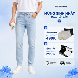 Quần Dài Jeans Nam BTM MODERN chất vải jeans dày dặn form slim tôn dáng - 960