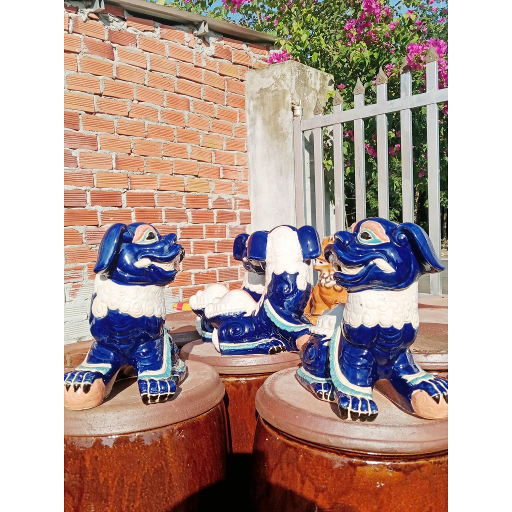 ❤️Một cặp❤️ Kỳ lân gốm, tượng kỳ lân _ linh vật phong thủy, size to 33cm ☘️☘️