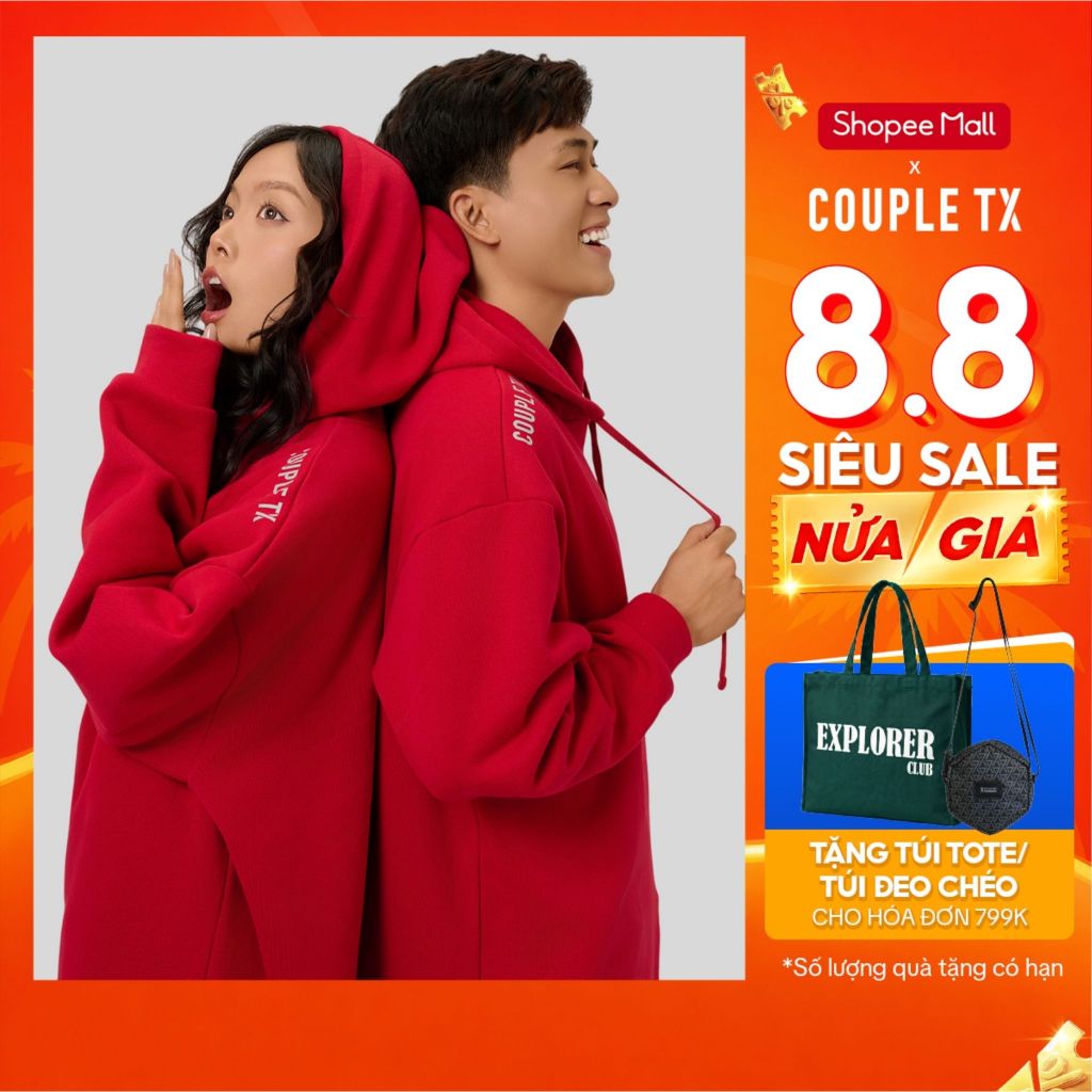 Áo Hoodie Nam Nữ Couple TX Oversize Twin Together MHO 1024