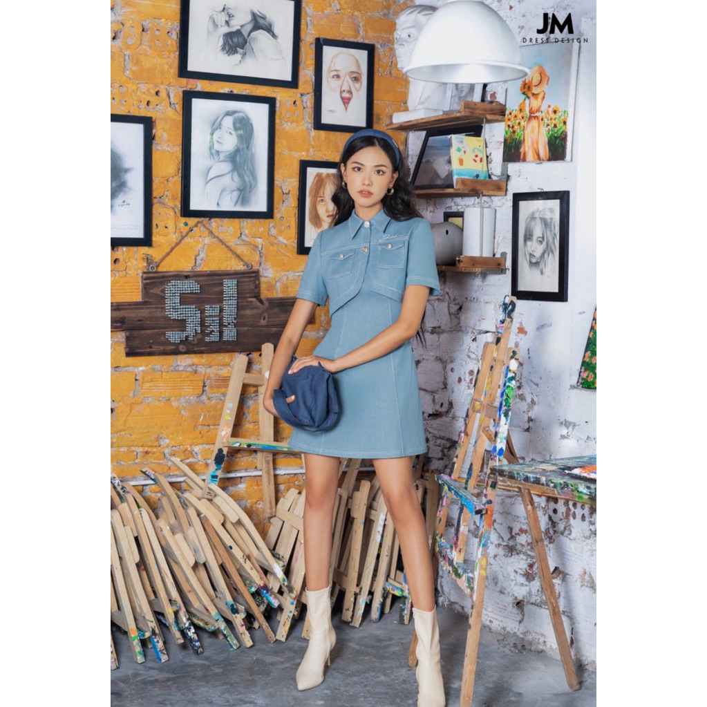 PASS VÁY DENIM LIỀN THÂN JM DRESS DESIGN