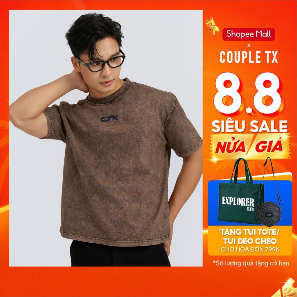 Áo Thun Nam Couple TX 100% Cotton Oxy Wash Acid Form Relax MTS 1531