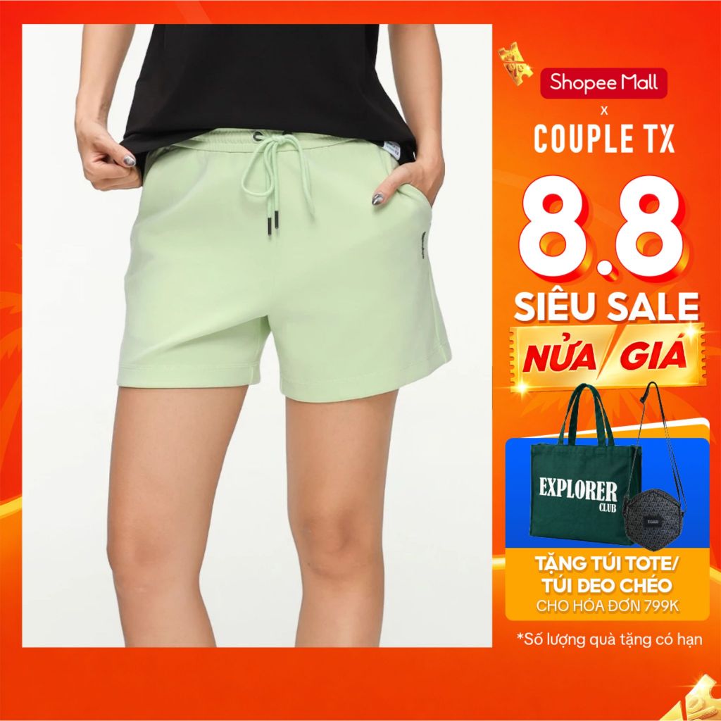 Quần Short Nữ Couple TX "CHẠM" Thun 2 Da Form A-Line WSR 2053