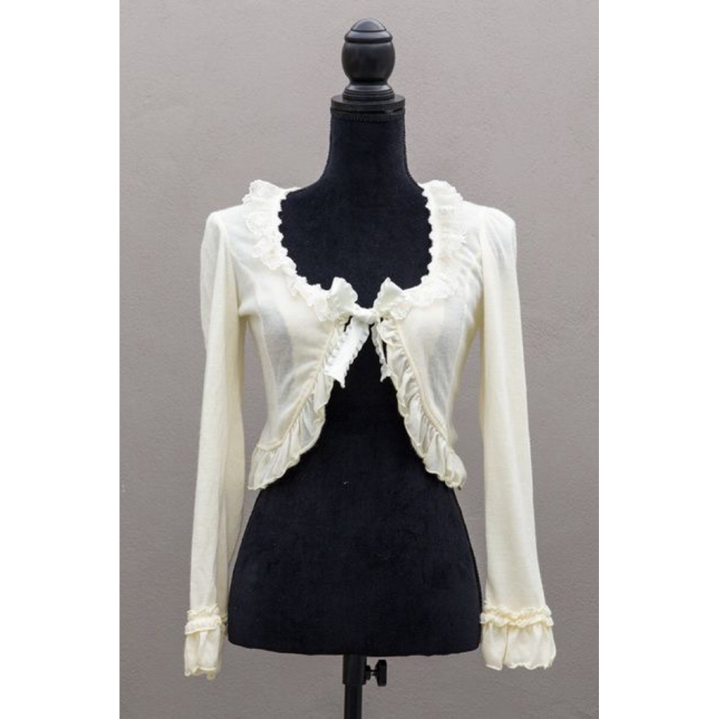 Cardigan freesize <65kg len , bolero ren, phong cách nhật bản coquette~