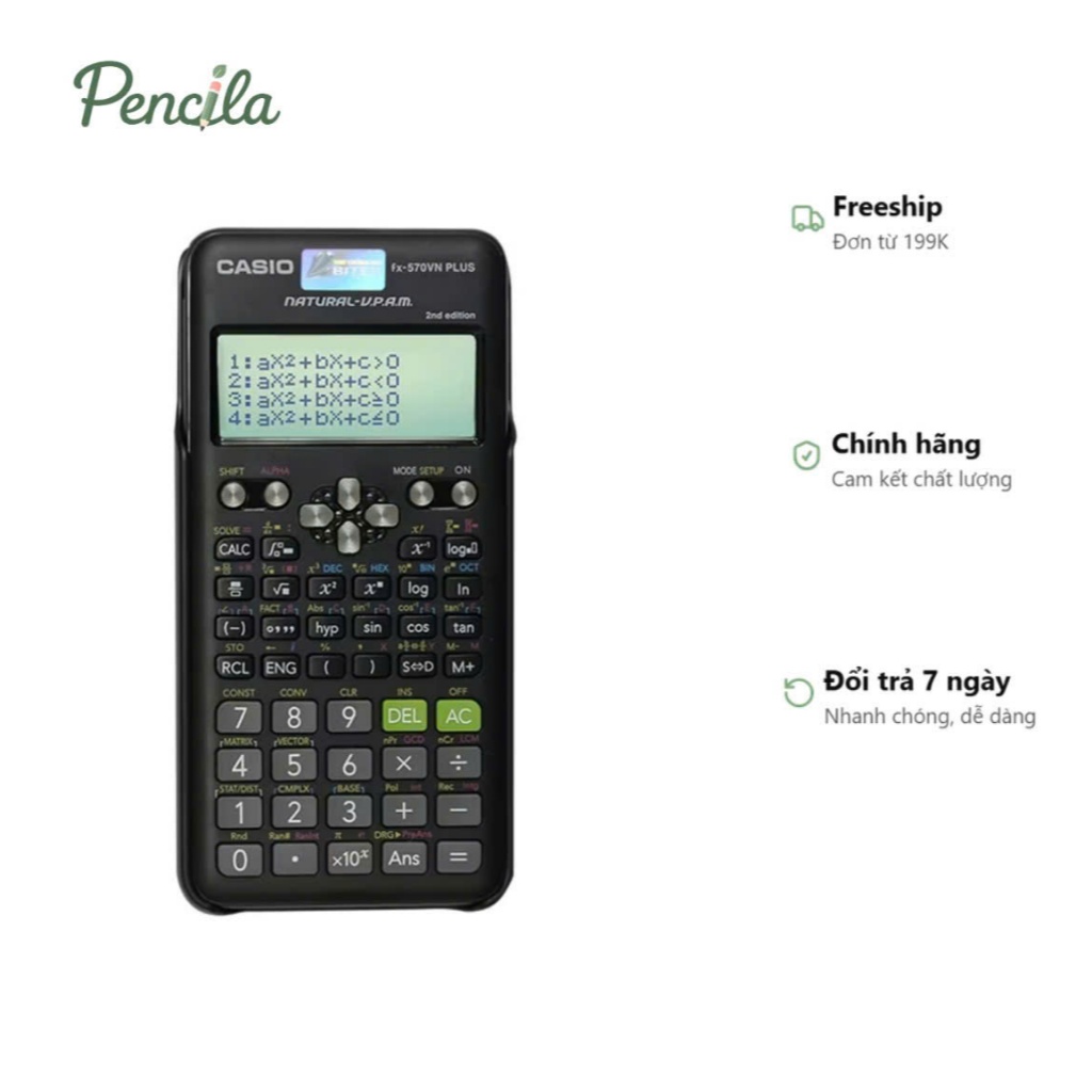 Máy tính học sinh Casio FX-570VN Plus Chính hãng