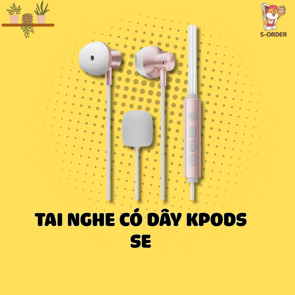 Tai nghe có dây Kpods SE dành cho hát karaoke (KTV), tích hợp tai nghe + micro