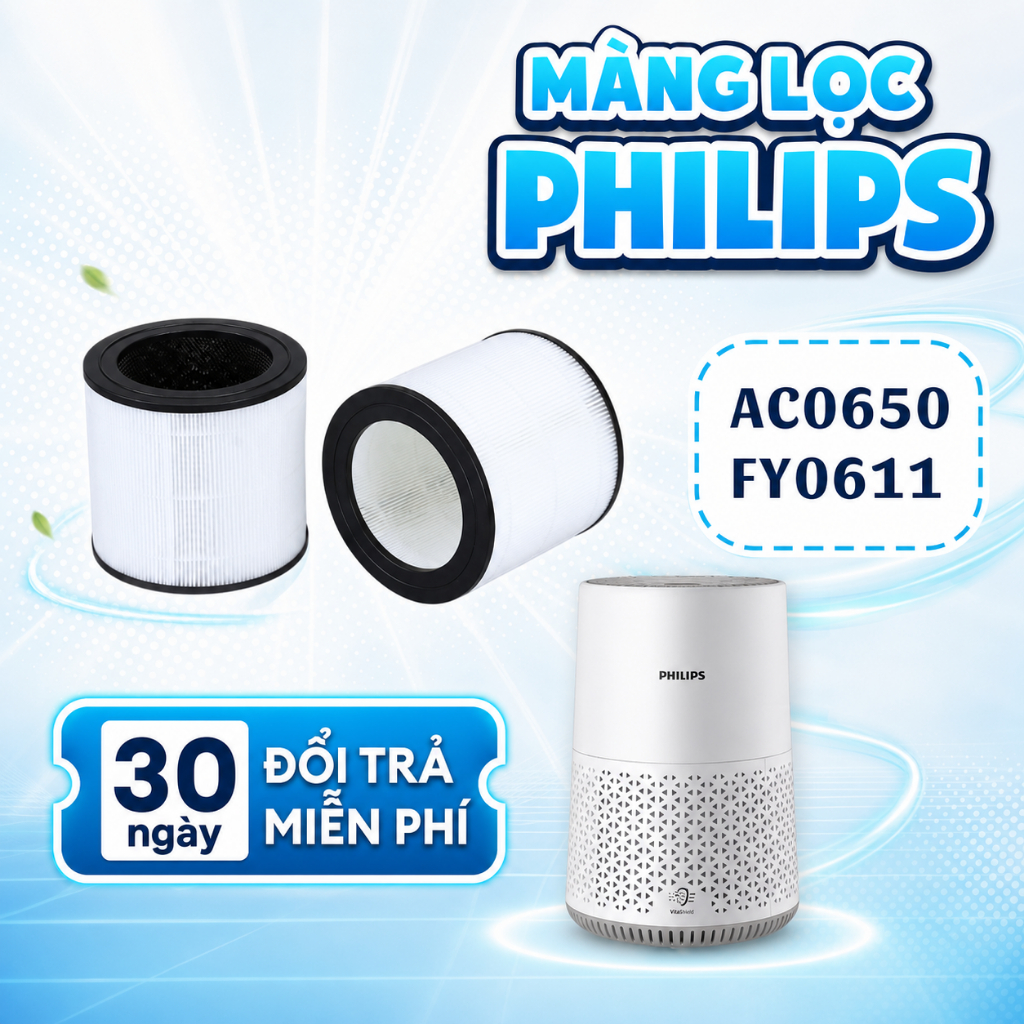Lõi Lọc Không Khí AC0650/ AC0820/ AC0830/ AC0850/ AC0950/ FY0194/FY0611/FY1700. Lõi lọc thay thế Phi