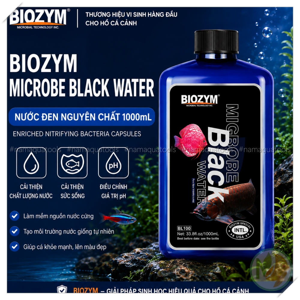 Biozym Black Water - Nước đen tạo môi trường tự nhiên cho cá dĩa, cá rồng, cá lóc cảnh