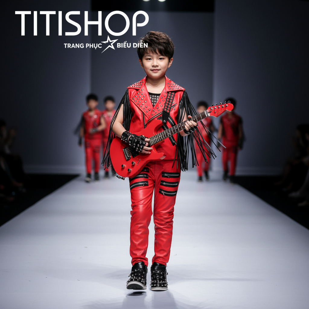 ( Đặt Nhanh )Trang Phục Biểu Diễn Bé Trai ,Calwalk bé trai , Trang Phục Bé Trai Hiphop ,Quần áo hiph