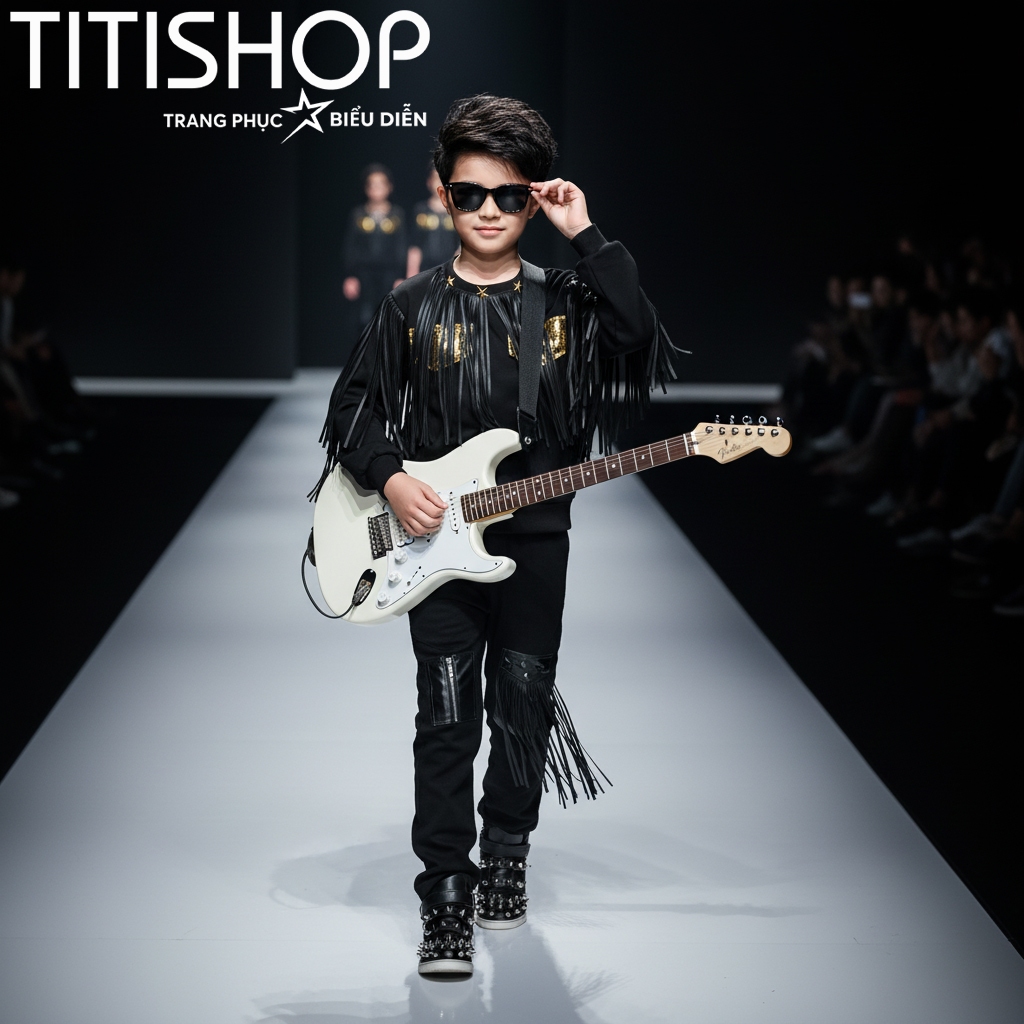 ( Đặt Nhanh )Trang Phục Biểu Diễn Bé Trai ,Calwalk bé trai , Trang Phục Bé Trai Hiphop ,Quần áo hiph