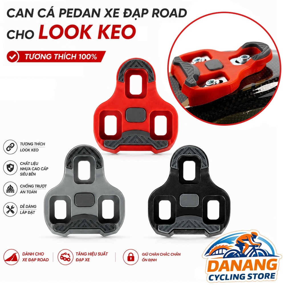 Can Cá Pedal Xe Đạp SUKOU – Cleat Tương Thích Look KEO Cho Xe Road