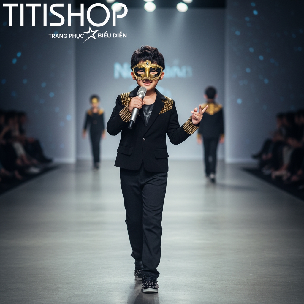 ( Đặt Nhanh )Trang Phục Biểu Diễn Bé Trai ,Calwalk bé trai , Trang Phục Bé Trai Hiphop ,Quần áo hiph