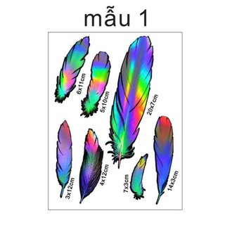 Decal lông vũ trang trí xe  thỏ cầm phuộc