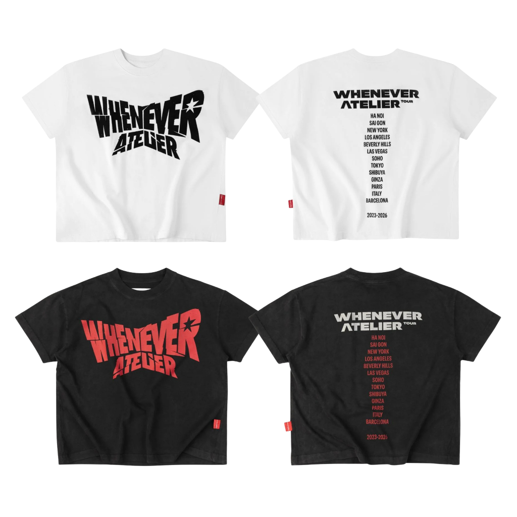 𝐖𝐇𝐄𝐍𝐄𝐕𝐄𝐑 𝐀𝐓𝐄𝐋𝐈𝐄𝐑 "WHENEVER" ARC LOGO T-SHIRT / 2 COLOR
