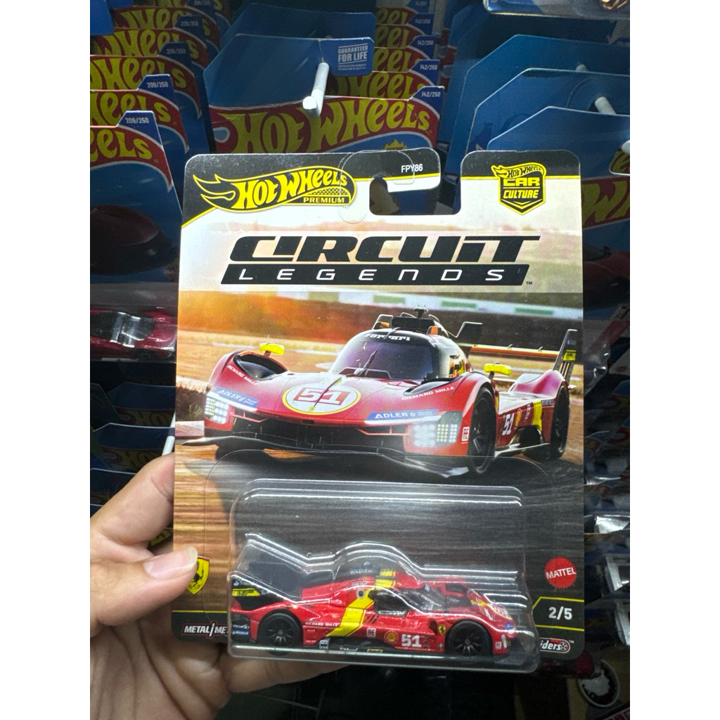 (Có sẵn-Hoả tốc SG) Xe mô hình 1:64 Hotwheels Premium chính hãng Mattel Ferrari 499P