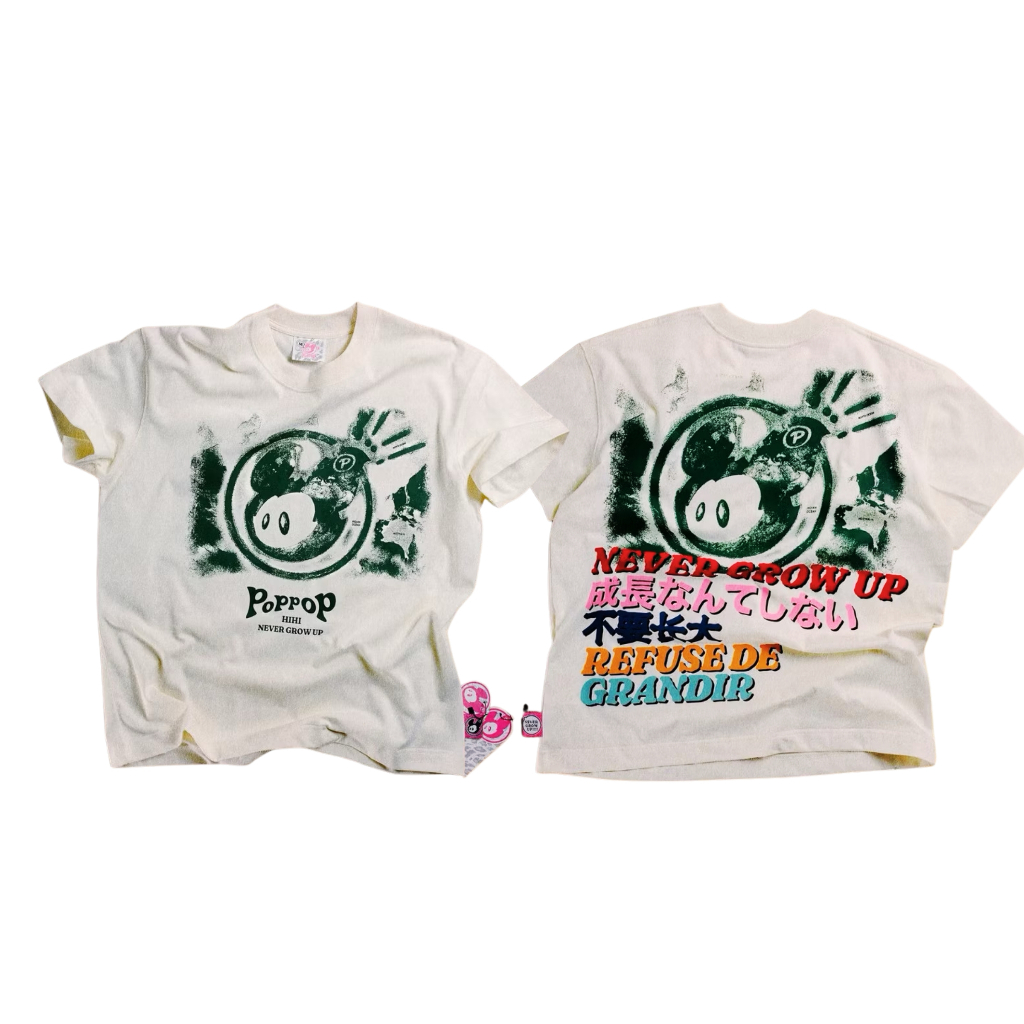 𝐏𝐎𝐏𝐏𝐎𝐏 𝐇𝐈𝐇𝐈 | POPPOP MASCOT PLAY TEE / CREAM