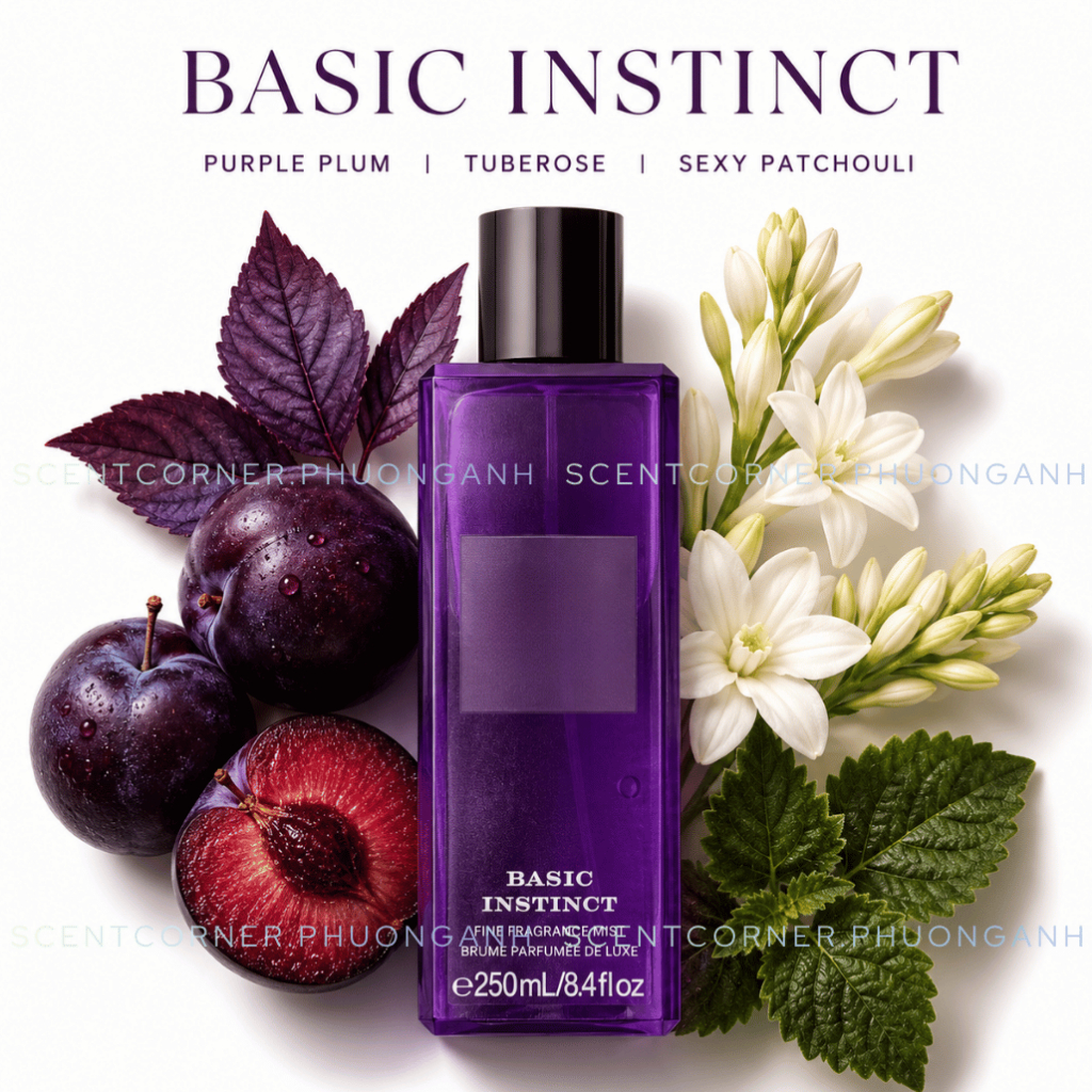 [ Mini để thử mùi ] BASIC INSTINCT - Xịt thơm Body Mist De Luxe