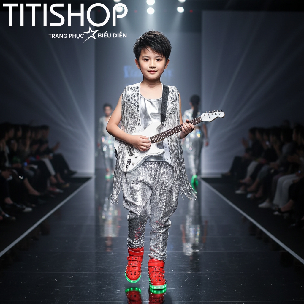 ( Đặt Nhanh )Trang Phục Biểu Diễn Bé Trai ,Calwalk bé trai , Trang Phục Bé Trai Hiphop ,Quần áo hiph