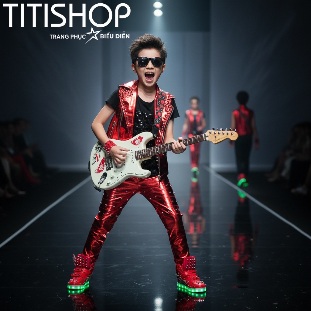 ( Đặt Nhanh )Trang Phục Biểu Diễn Bé Trai ,Calwalk bé trai , Trang Phục Bé Trai Hiphop ,Quần áo hiph