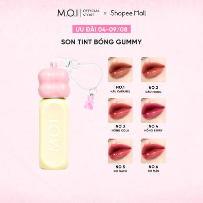 Son Tint Bóng Gummy Lip Tint MOI 3g -  Bóng Mọng Nhẹ Môi Bền Màu