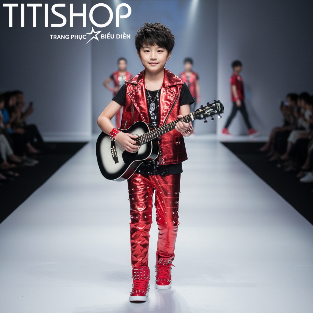 ( Đặt Nhanh )Trang Phục Biểu Diễn Bé Trai ,Calwalk bé trai , Trang Phục Bé Trai Hiphop ,Quần áo hiph