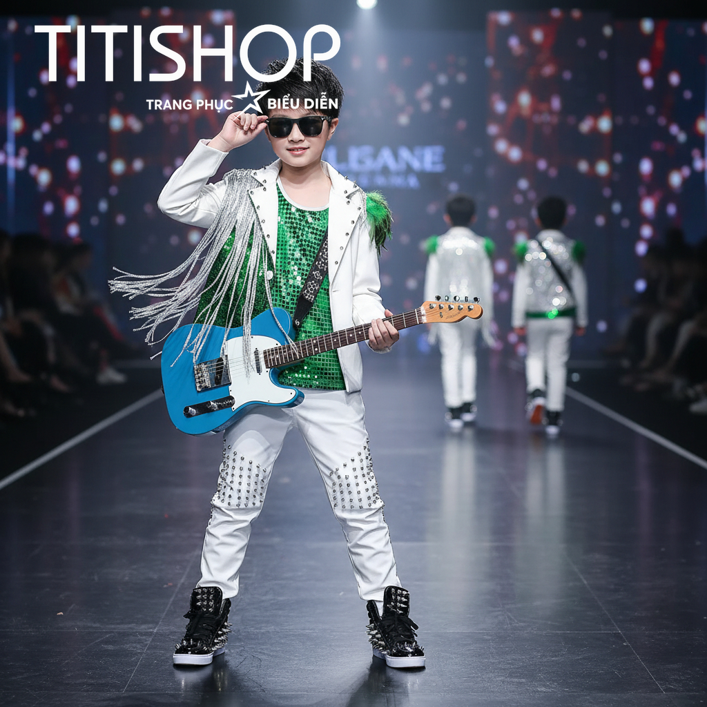 ( Đặt Nhanh )Trang Phục Biểu Diễn Bé Trai ,Calwalk bé trai , Trang Phục Bé Trai Hiphop ,Quần áo hiph