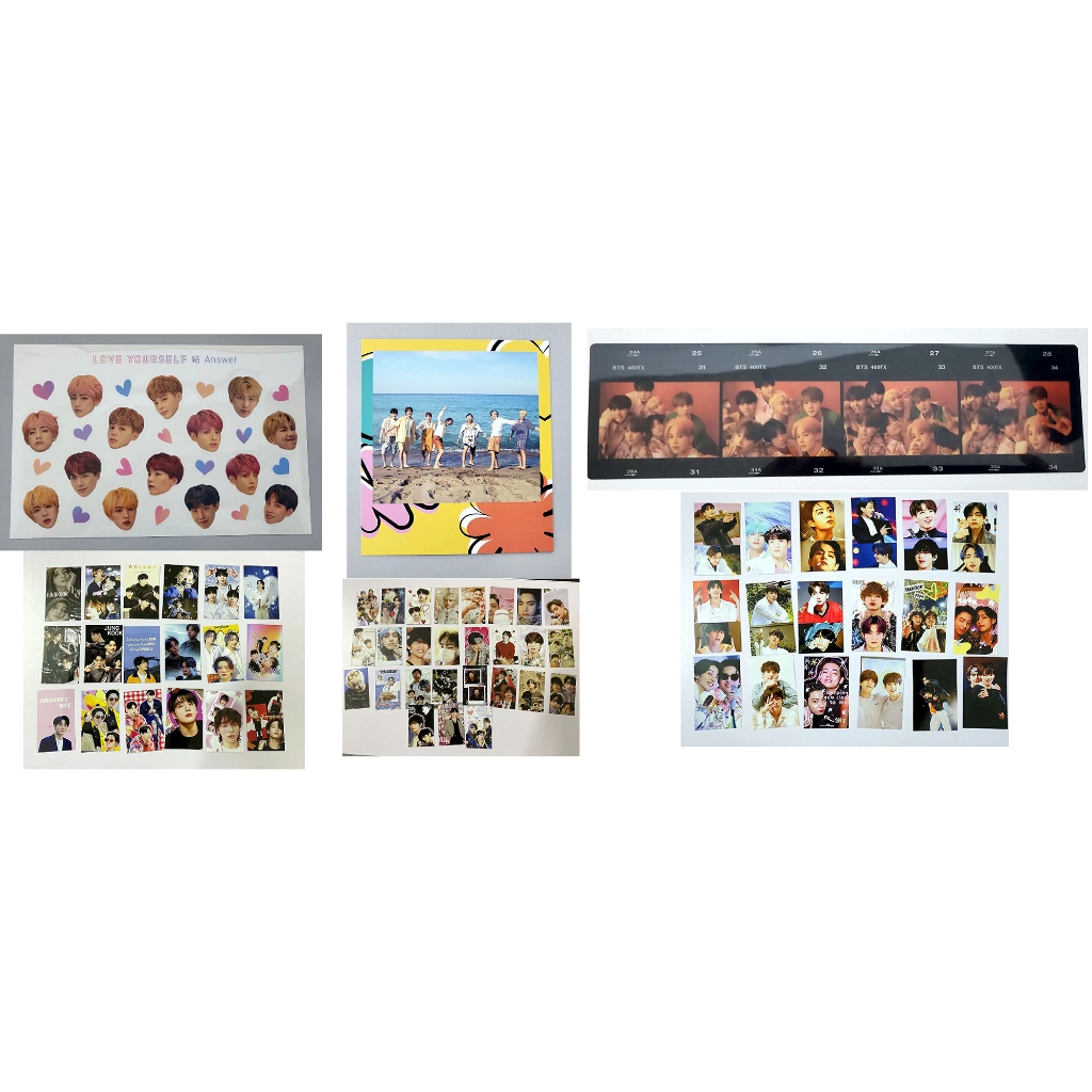 (tặng nhiều) Sticker BTS Love yourself off, Polaroid BTS Butter off, Film strip BTS off, card Taekoo