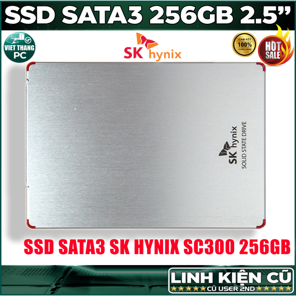 cứng SSD SK hynix SC300 256GB SATA3 2.5" Vỏ Kim Loại SSD Cũ đã qua sử dụng ( Cũ - 2nd )